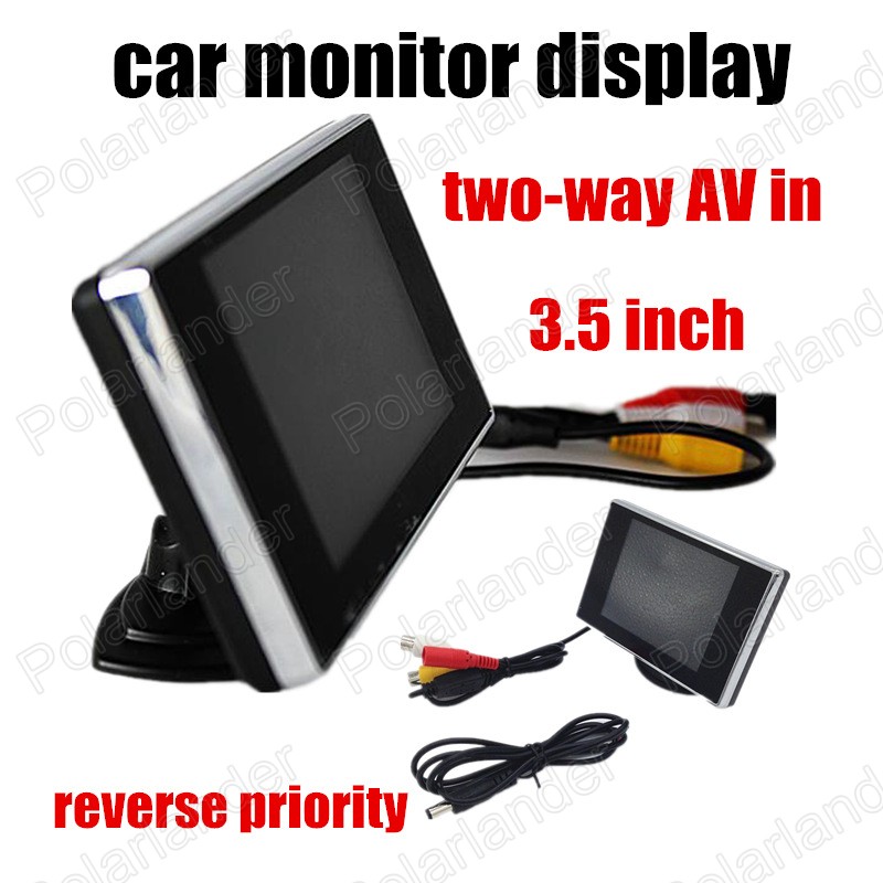 Moniteur de voiture 3.5 pouces TFT LCD, pour camÃ©ra de recul, AV bidirectionnel, prioritÃ© inverse, livraison gratuite n° 1