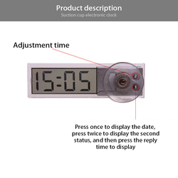 LENTAI â€“ ventouse d'horloge de voiture avec affichage numÃ©rique LCD, pour Ford focus 2 3 mk2 fiesta ranger Renault megane 2 3 duster Mini cooper 1 piÃ¨ce small picture n° 5