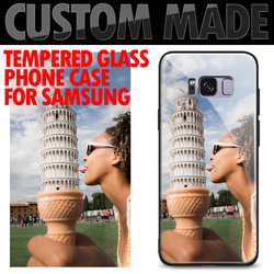 Coque de téléphone en verre avec photo imprimée personnalisée pour Samsung, compatible aux modèles Galaxy S8 S9 S10e S21 S22 S20 S20FE ultra Plus Note 20 9 10 small picture n° 2