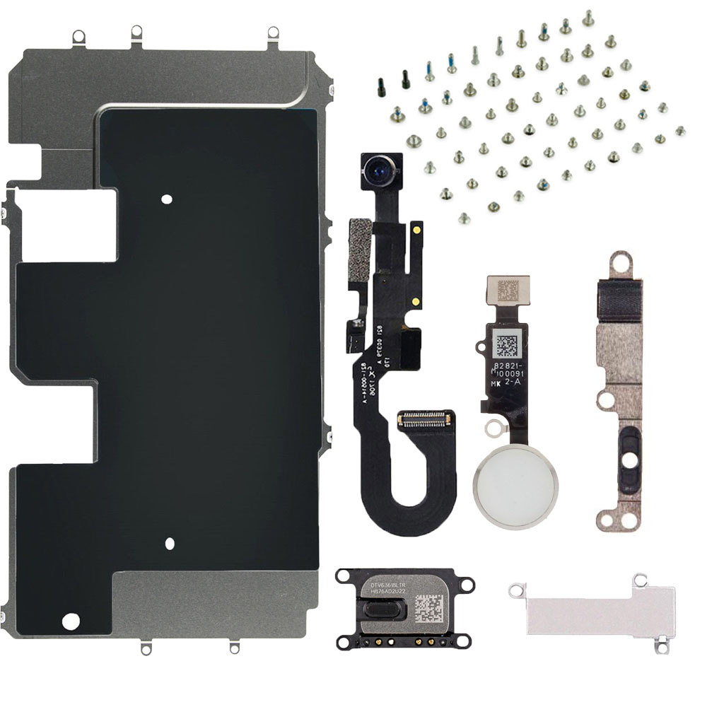 PiÃ¨ces de rÃ©paration pour Ã©cran LCD complet, Kit de vis de cÃ¢ble flexible avec camÃ©ra avant et haut-parleur, bouton accueil, pour iPhone 6 6p 6s 6sP 7 7P 8 8 Plus n° 5