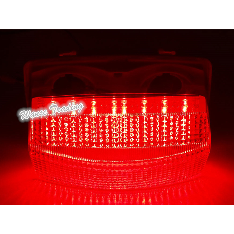 WAASE-Clignotants de Frein ArriÃ¨re MarquÃ©s E, LumiÃ¨re LED spatirÃ©e Transparente, pour YAMAHA FZR1000 FZR 1991 Exup 1992 1993 1995 n° 4