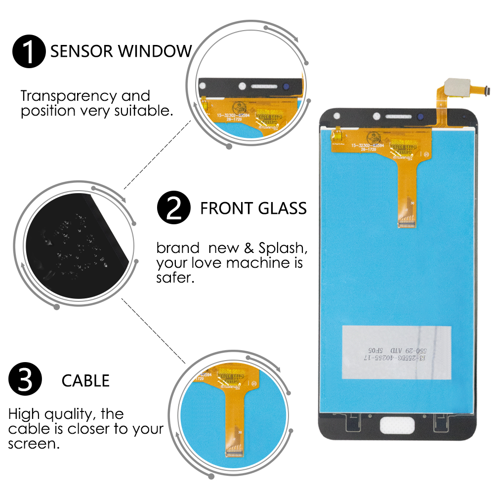 Ã‰cran tactile LCD avec cadre, HÃ©bergements eur, piÃ¨ces de rechange, ASUS Zenfone 4 Max, ZC554KL, X001D, 5.5 pouces, original n° 4