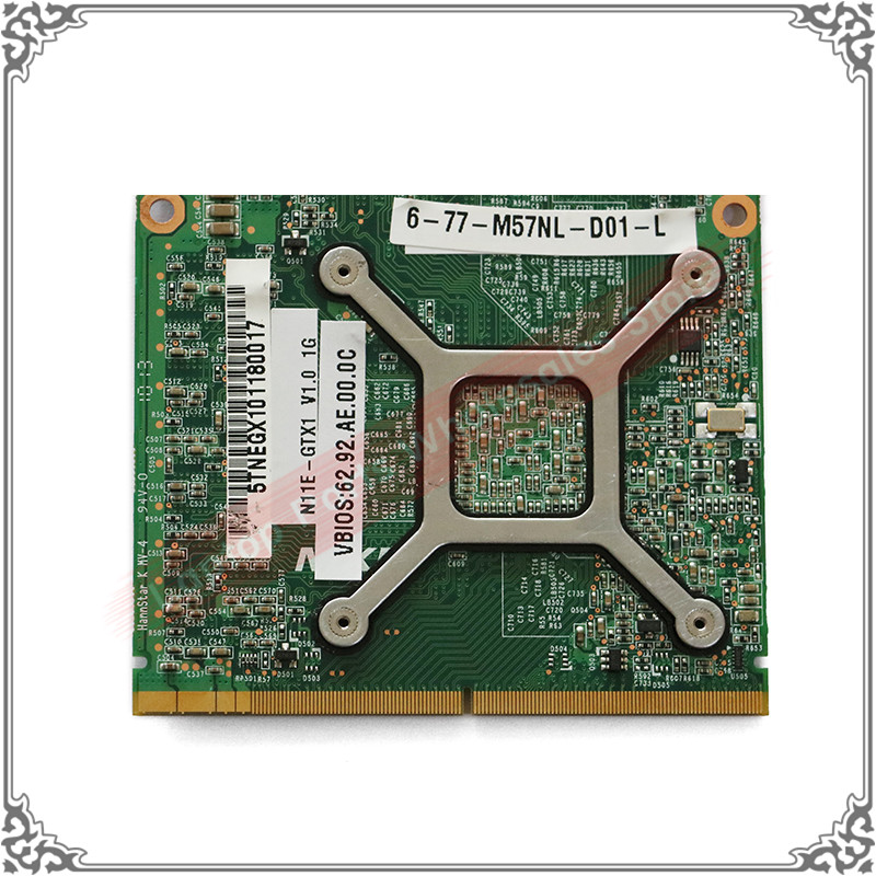 Carte graphique GTX285M originale GTX 285M N11E-GTX1-B1 DDR3 1G, pour DELL M15X M17X, Clevo M57NL, pour MSI 16F1 16F2 n° 3