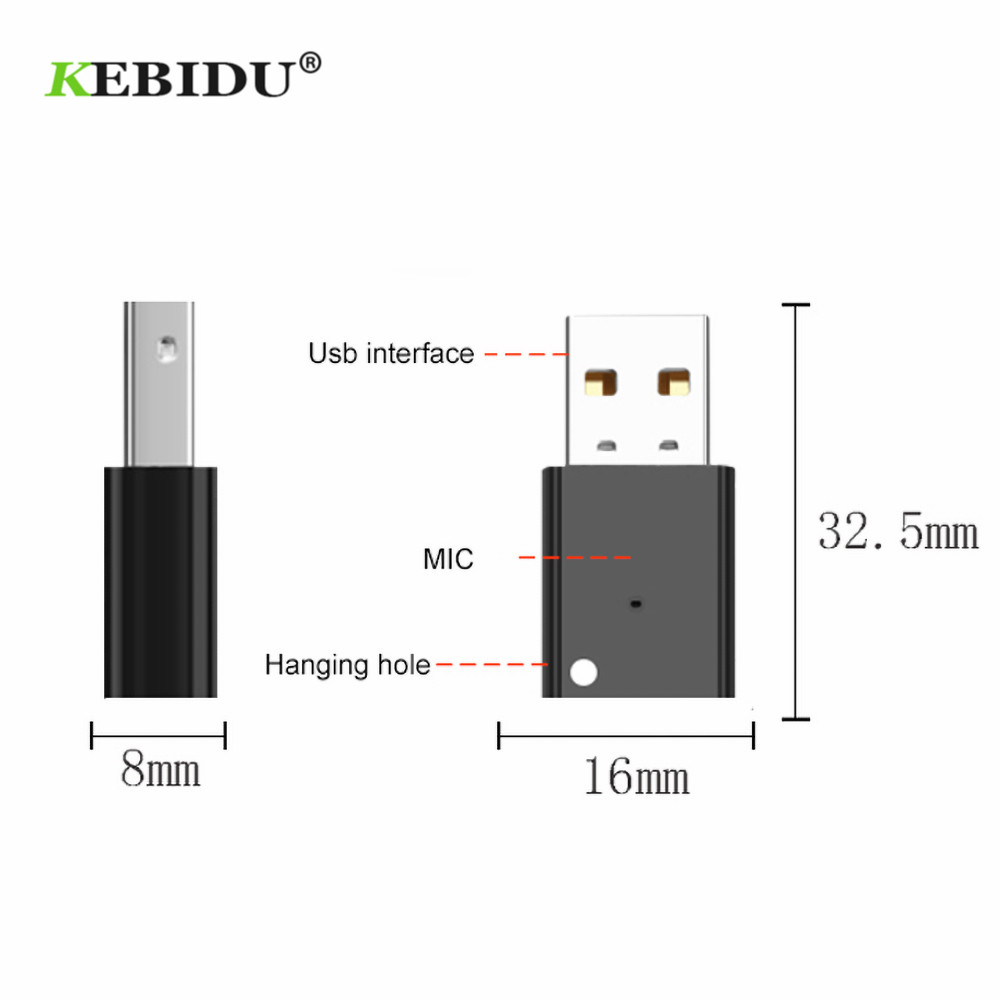 EllBIDU-Mini adaptateur USB sans fil Bluetooth 5.0 pour autoradio, amplificateur de caisson de basses, adaptateur audio à limitation, récepteur Bluetooth n° 3