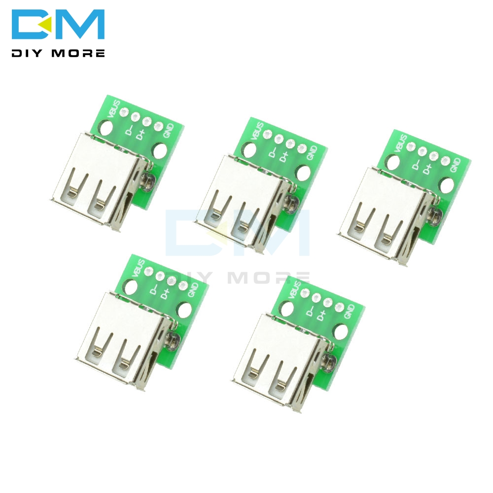 Module convertisseur USB femelle Type A vers DIP 2.54MM, 5 piÃ¨ces, adaptateur de carte PCB pour Arduino n° 1