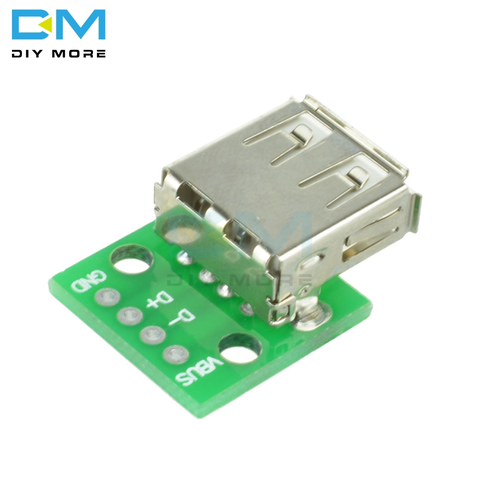 Module convertisseur USB femelle Type A vers DIP 2.54MM, 5 piÃ¨ces, adaptateur de carte PCB pour Arduino n° 4