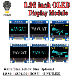 Carte d'Ã©cran LCD pour Ardu37noir, technologie d'affichage blanche sÃ©rie, OLED IIC, GND, VCC, SCL, SDA, 0.96 pouces, 12864, X64, I2C, SSD1306, 0.96