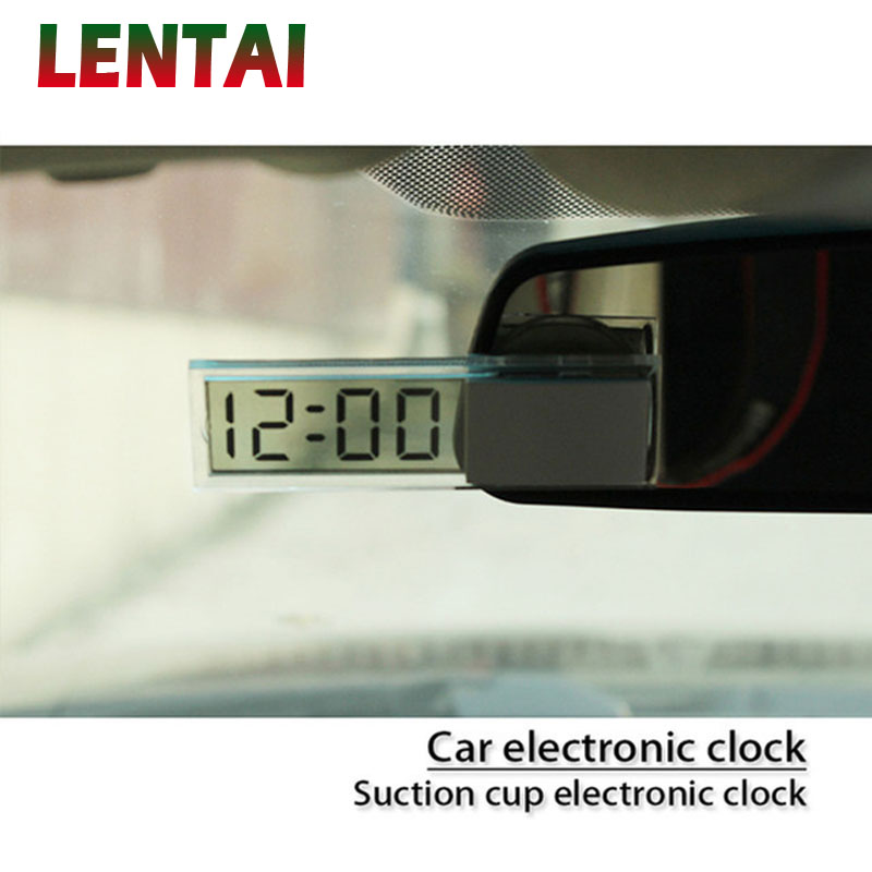 LENTAI â€“ ventouse d'horloge de voiture avec affichage numÃ©rique LCD, pour Ford focus 2 3 mk2 fiesta ranger Renault megane 2 3 duster Mini cooper 1 piÃ¨ce n° 1