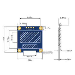 Carte d'Ã©cran LCD pour Ardu37Raspberry pi 3, Ã©cran LCD, sÃ©rie bleu, technologie IIC, 0.96 pouces, X64, I2C, SSD1306, 12864 small picture n° 2