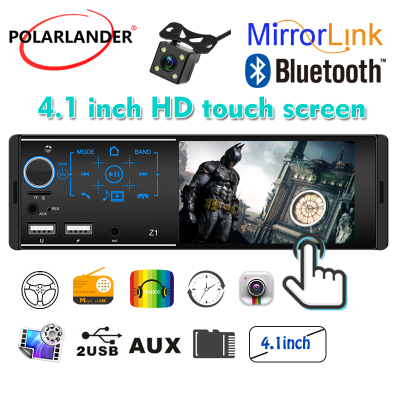 Lecteur de carte radio Bluetooth pour voiture, lumiÃ¨res colorÃ©es, audio automatique, stÃ©rÃ©o, lecteur MP5, Ã©cran tactile, touristes, USB, carte TF, disque U n° 1