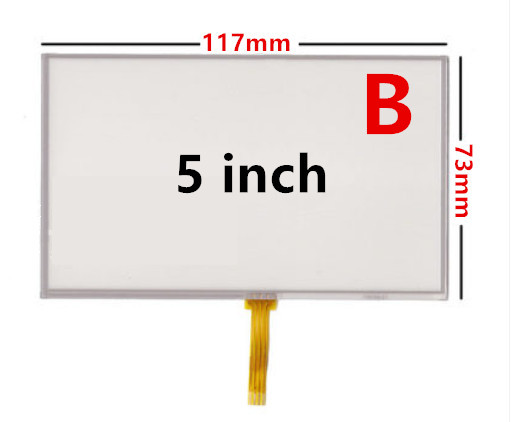 Panneau d'Ã©cran tactile numÃ©riseur Ã  rÃ©sistance universelle 4.3/5 pouces, verre pour Navigation GPS MP3 piÃ¨ces de rechange n° 2