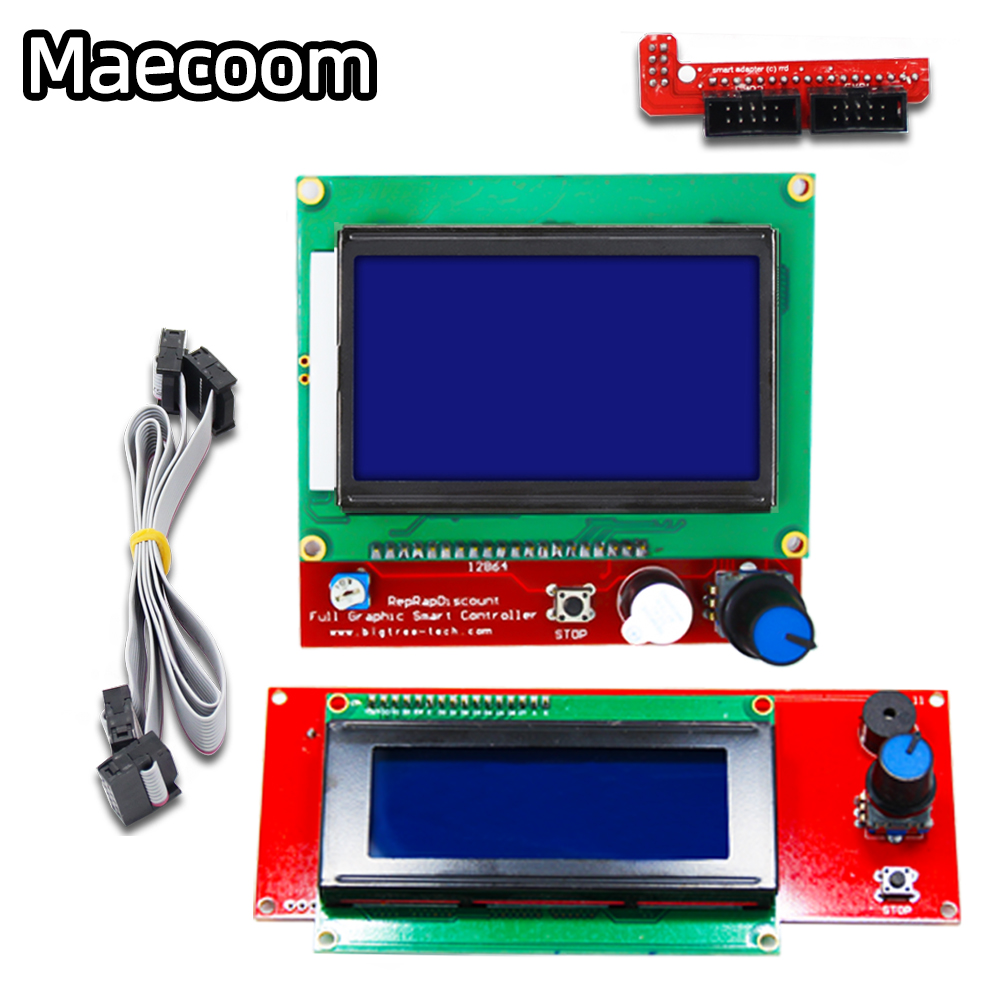 Panneau de commande LCD12864, Ã©cran d'affichage Lcd 2004 pour imprimante 3D, rampe de contrÃ´leur intelligente, carte de commutation, cÃ¢ble LCD n° 1