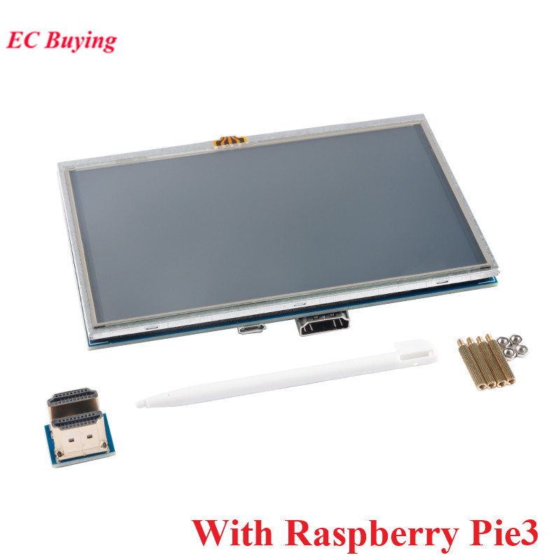 Ã‰cran tactile rÃ©sistif LCD HDMI, moniteur TFT, Raspberry Pi 3rd 4th 3 A +, B +, 2B, 3B +, 4B, technologie d'affichage, 800x480, 5.0 pouces, 5 pouces n° 2