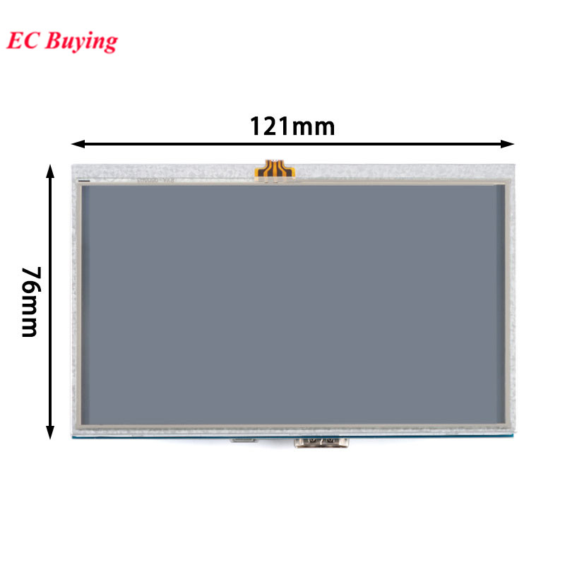 Ã‰cran tactile rÃ©sistif LCD HDMI, moniteur TFT, Raspberry Pi 3rd 4th 3 A +, B +, 2B, 3B +, 4B, technologie d'affichage, 800x480, 5.0 pouces, 5 pouces n° 5