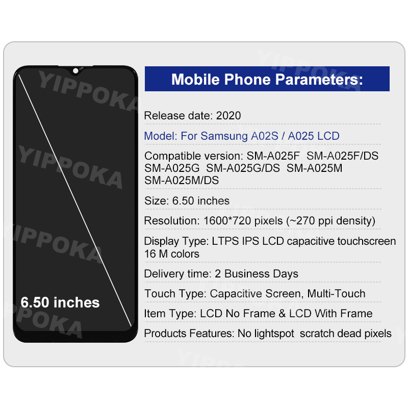 Pour Samsung Galaxy A02S Affichage SM-A025G/DS LCD Ã‰cran Tactile Digitizer Affichage Pour Samsung A02S LCD SM-A025F/DS SM-A025G/DS n° 2