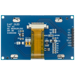 Ã‰cran OLED HD avec technologie d'Ã©cran LCD, interface sÃ©rie pour Ardu37UNO R3, SSD1309, Ã©ventuelles I, IIC, I2C, 7 broches, 2.42 pouces, 2.42 pouces, 128x64 small picture n° 2