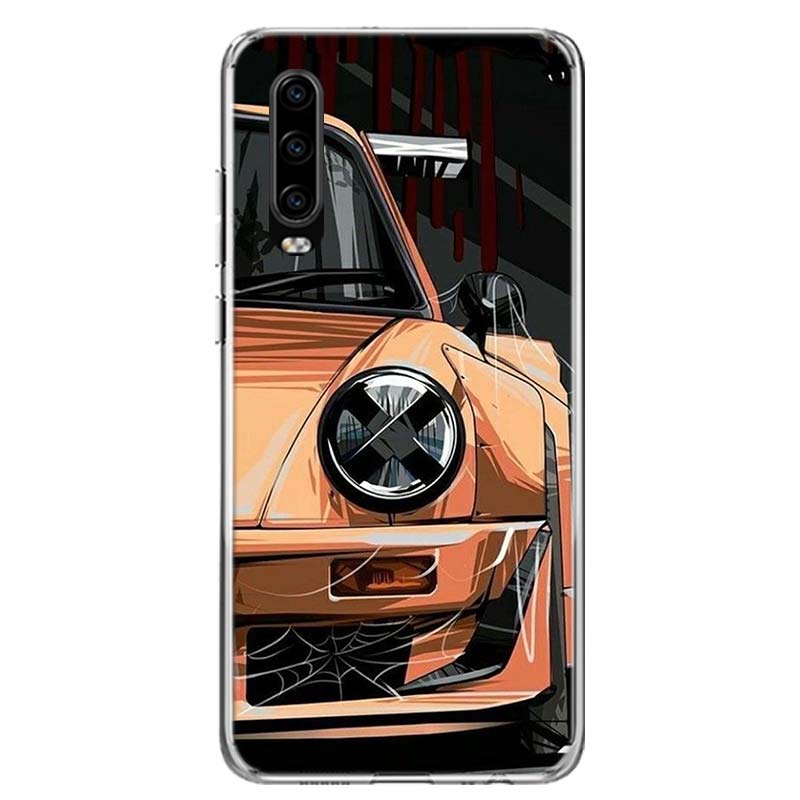 Coque de tÃ©lÃ©phone motif voiture de sport japonaise JDM, Ã©tui pour Huawei P50 Pro P40 P30 Lite P20 P10 Mate 10 Lite 20 30 Pro 40 n° 5