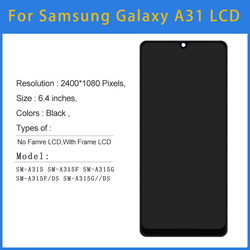 Ensemble Ã©cran tactile LCD AMOLED de remplacement, pour Samsung Galaxy A31 A315 A315F A315F/DS A315G/DS A315G small picture n° 2