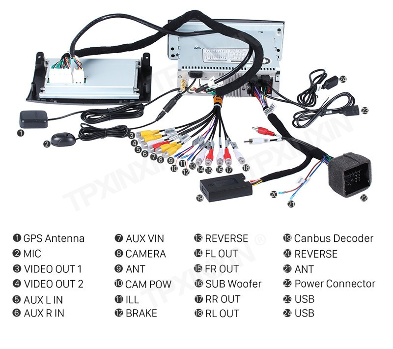 Autoradio PX6 Android 11.0, 4 Go/64 Go, Navigation GPS, Carplay, StÃ©rÃ©o, Enregistreur Cassette, UnitÃ© Sauna, Compatible JBL, pour Voiture KIT 407 (2004-2010) n° 6