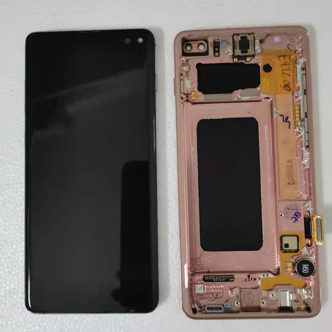 Ã‰cran LCD SUPolLAMOLED pour Samsung S10 Plus, avec une bonne fonction tactile et quelques petits dÃ©fauts (avec cadre) n° 3