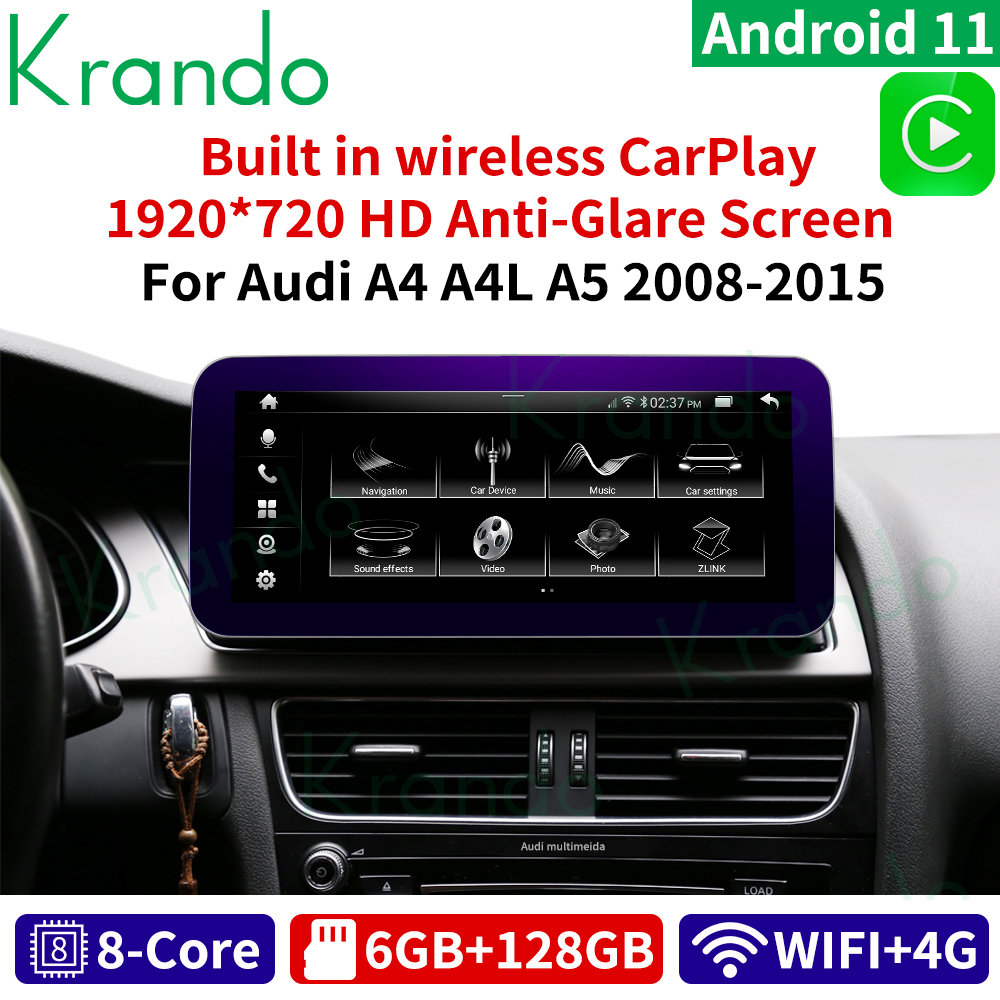 Krando-Autoradio Android 12.0 avec Ã‰cran Bleu de 12.3 Pouces, Navigation GPS, Sans Fil, Carplay, DVD, UnitÃ© Centrale pour Voiture Audi A3 (2013-2020) n° 1