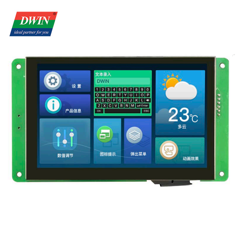 Dwin-Ã‰cran tactile Ardu37, RS232, TTL, IHM grand public, Ã©cran ESP32, technologie LCD, moniteur intelligent UART TFT, offre spÃ©ciale, 5 pouces, 800x480 n° 3