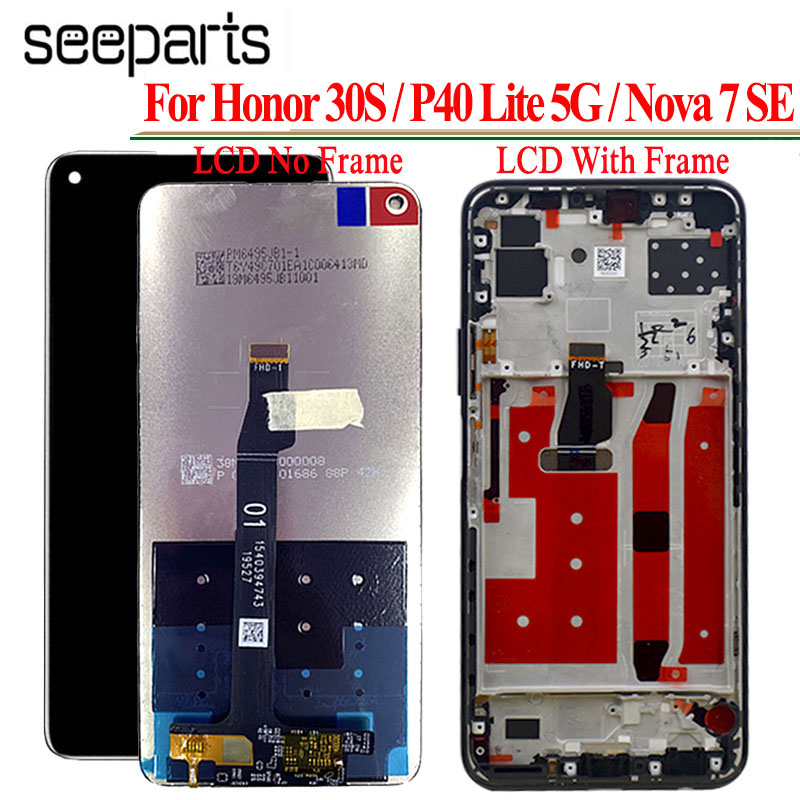 Bien testÃ© 6.5 en effet pour Huawei Nova 7 SE / P40 lite 5G LCD Ã©cran tactile HÃ©bergements eur assemblÃ©e pour Honor 30S CDY-AN90 LCD n° 1