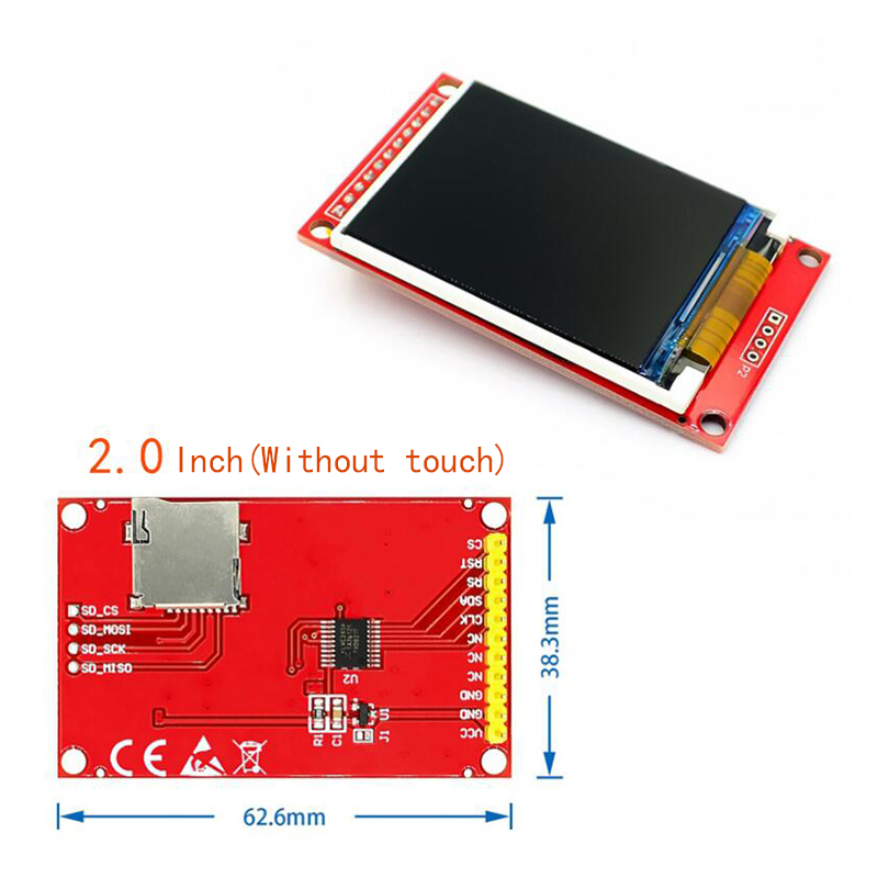 1.44/1.8/2.0/2.2/2.8 pouce TFT couleur Ã©cran LCD Module d'affichage lecteur ST7735 ILI9225 ILI9341 Interface SPI 128*128 240*320 n° 4