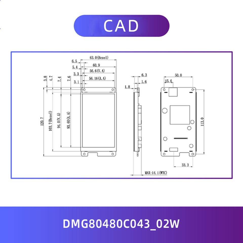 Ã‰cran intelligent Dwin T5L HMI, 4.3 pouces IPS 800X480 LCD Tech, port TTL UART, DMG80480C043 _ 02W n° 6