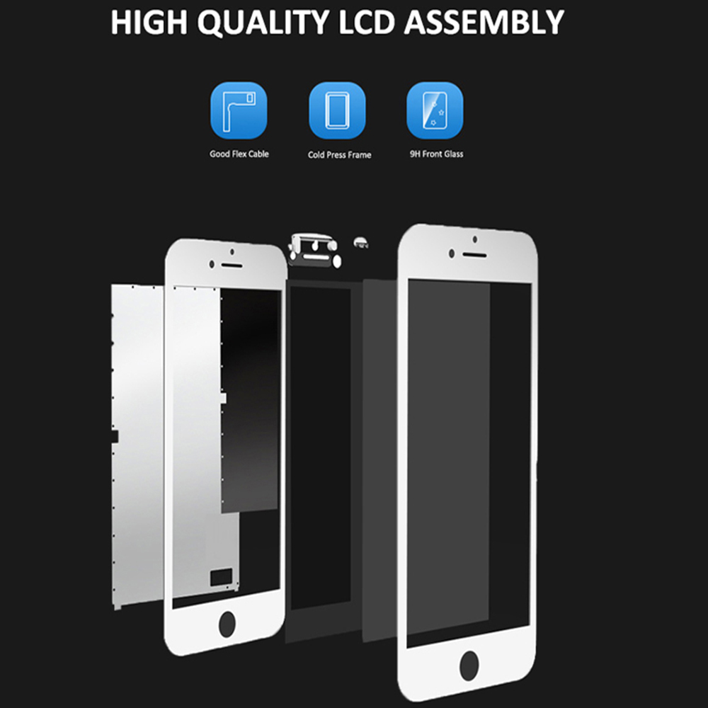 Ensemble Ã©cran tactile LCD de remplacement, noir et blanc, avec Ã©tui et kit d'outils, pour iPhone 5 5S 5C SE 2016 n° 3