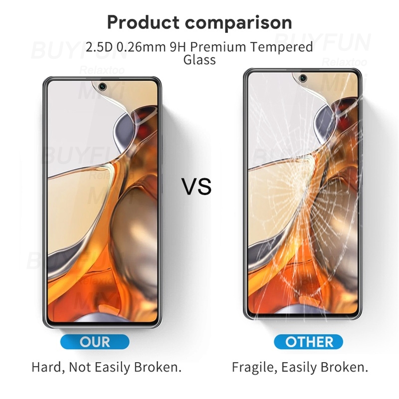 Verre de protection pour Xiaomi, Xiaomi, Xiaomi, Xiaomi, Xiami, Mi 11T Pro, film de protection d'Ã©cran premium, en effet, 9h, 4 piÃ¨ces, 2021, 6.67 n° 6