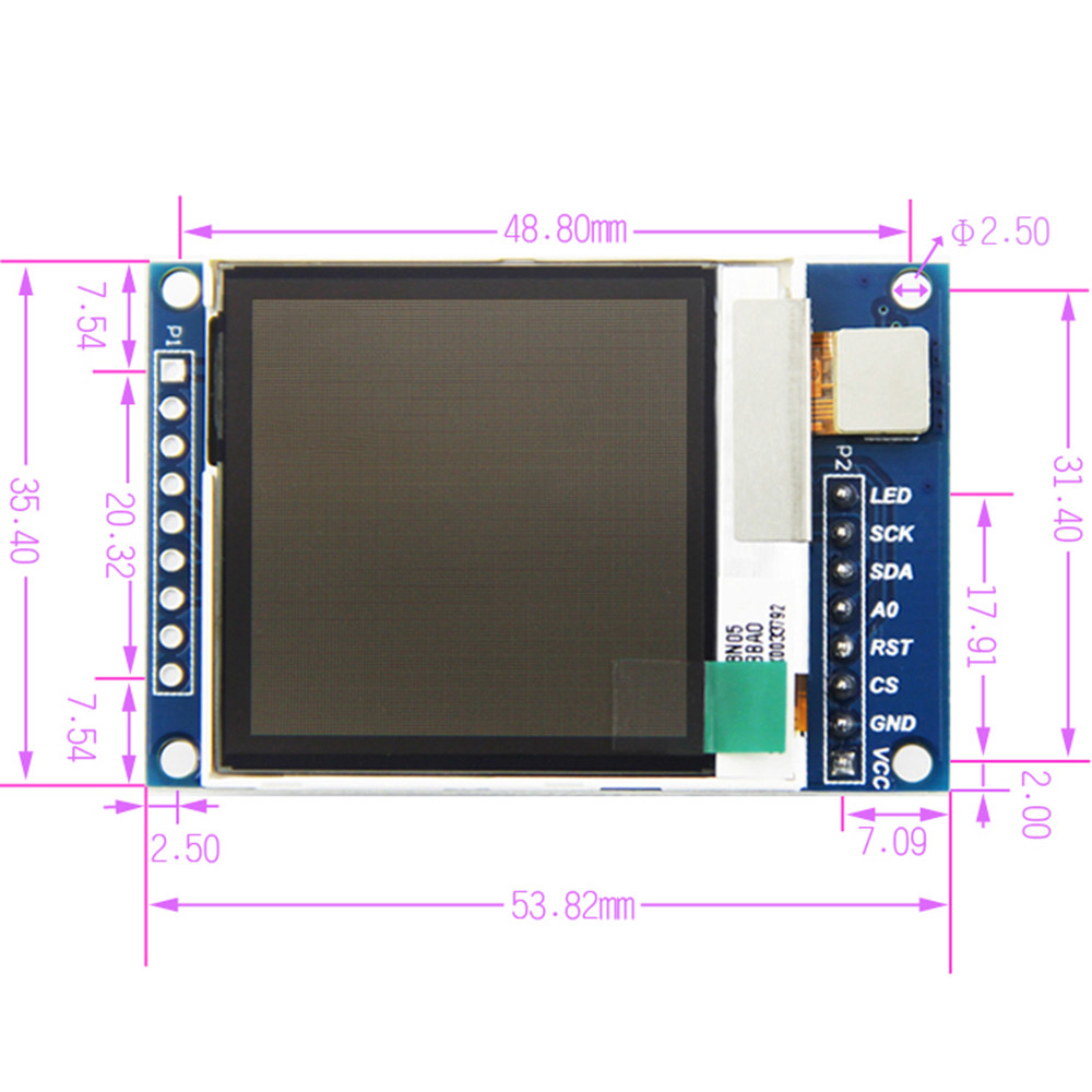 Taidacent â€“ Ã©cran Lcd transparent de 1.6 pouces, 5V, SSD1283A, 130x130 pixels, rvb, 65K, 4 fils SPI Tft n° 4