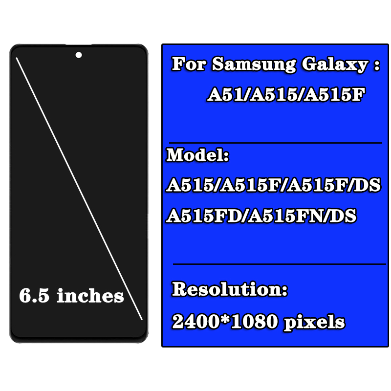 Ã‰cran tactile LCD Super AMOLED de remplacement, pour Samsung Galaxy A51 A515 A515F/DS A515ineau A515 n° 2