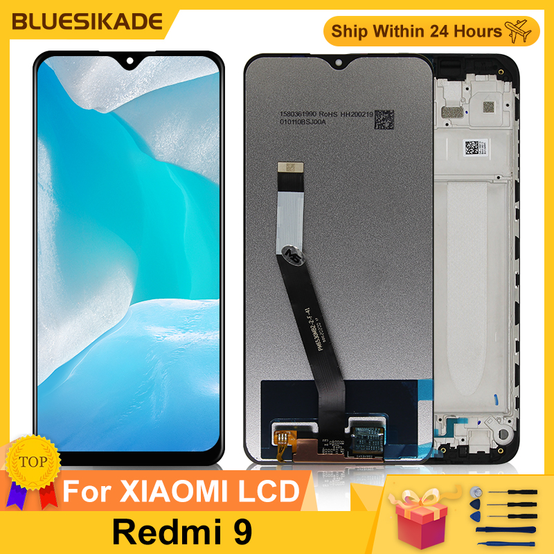 NumÃ©riseur d'Ã©cran tactile d'affichage Ã  cristaux liquides pour Xiaomi Redmi 9, piÃ¨ces de rechange d'affichage Ã  cristaux liquides, 6.53 , M2004J19G, M2004J19C n° 1