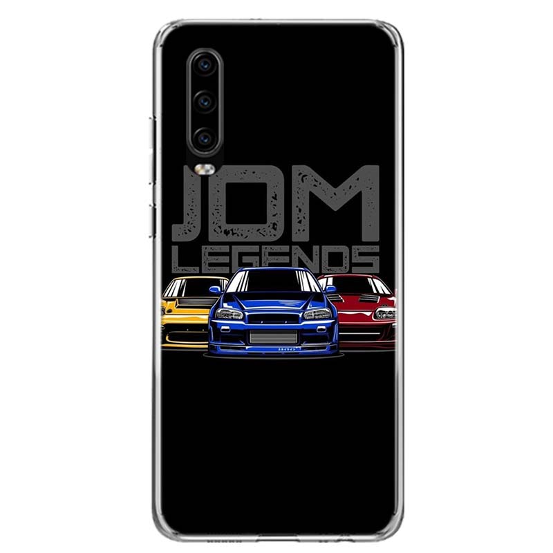 Coque de tÃ©lÃ©phone motif voiture de sport japonaise JDM, Ã©tui pour Huawei P50 Pro P40 P30 Lite P20 P10 Mate 10 Lite 20 30 Pro 40 n° 4