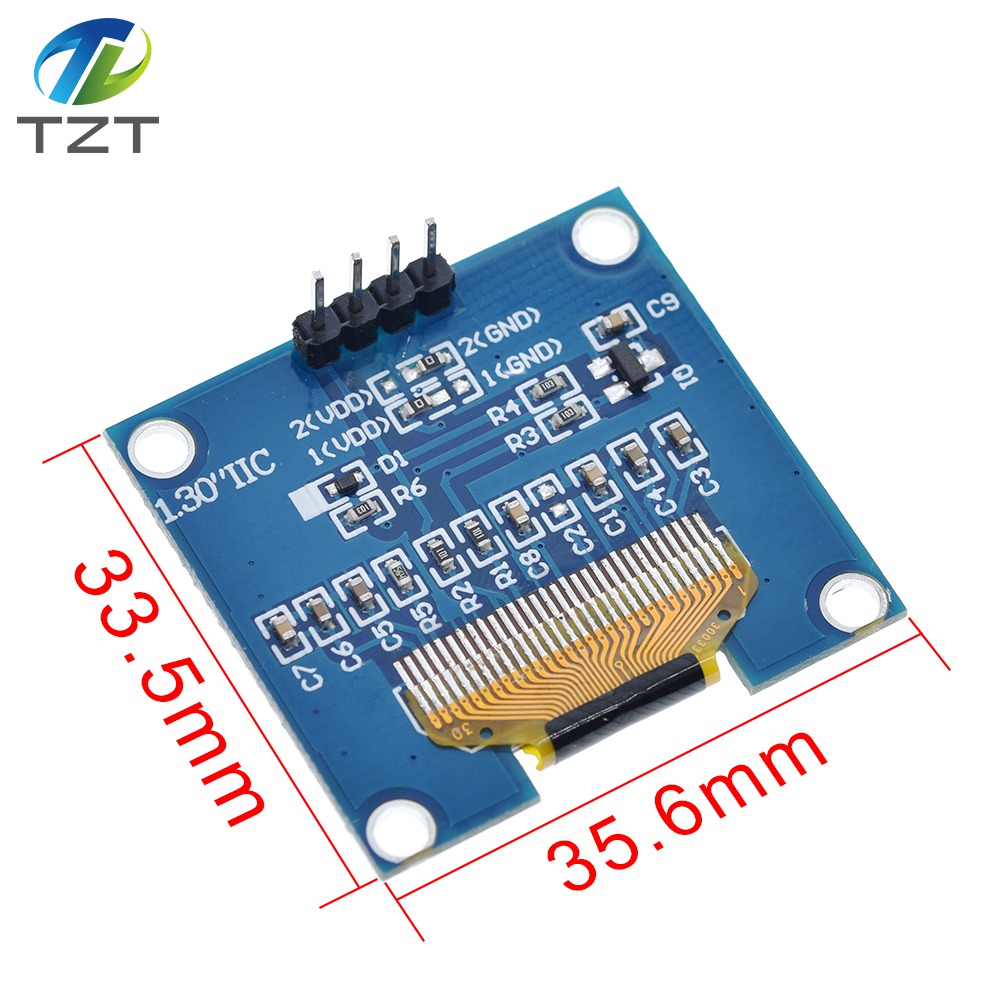 Ã‰cran OLED LCD LED pour Ardu37, kit de bricolage, technologie IIC I2C Ã©ventuelles I, communication, document blanc, 1.3 pouces, OLED X64, 1.3 n° 3