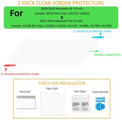 Protecteur d'Ã©cran transparent en cristal, pour Macbook Air 13 A1932/A2179/A2337, puce M1 Pro 13 inchA2289/A2251/A2159/A1706, 2 paquets small picture n° 5