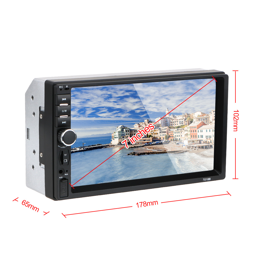 Autoradio Android avec Ã‰cran HD de 7 Pouces, Lecteur MP5, Audio FM, CamÃ©ra d'Inversion, 12V, 2Din, 7010B/7012B/7018B n° 4