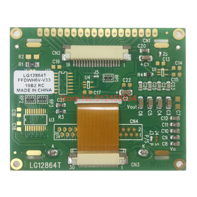 Technologie d'affichage LCD, COG, ST7565P, Ã©ventuelles I, 12864 V, 5V, 3.3 pouces, 2.6 n° 2