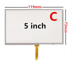 Panneau d'Ã©cran tactile numÃ©riseur Ã  rÃ©sistance universelle 4.3/5 pouces, verre pour Navigation GPS MP3 piÃ¨ces de rechange small picture n° 3