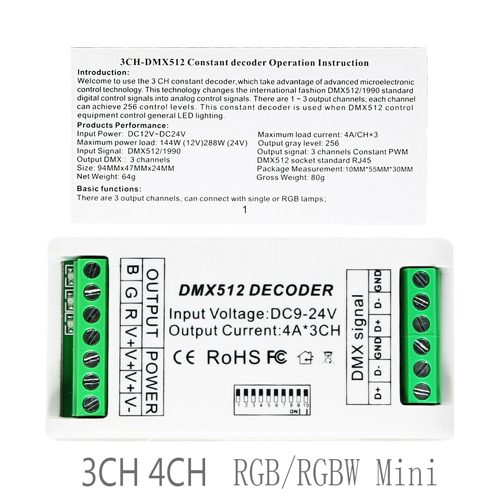 ContrÃ´leur DMXorgRGB RGBW LED, 3/4/6/12/ 24CH 30CH 30 canaux pipeline 3A 5A x dÃ©codeur, pilote de gradateur pour 5050 RGB RGBWW bande n° 2