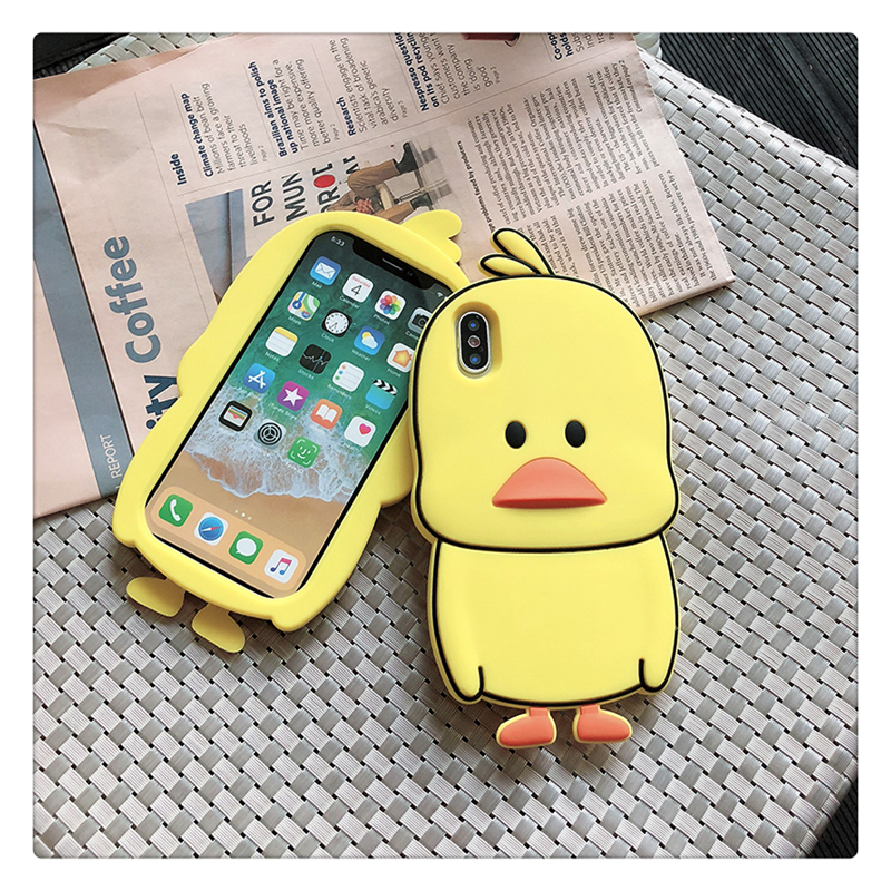 Coque de tÃ©lÃ©phone en silicone canard jaune mignon 3D, Ã©tuis de tÃ©lÃ©phone, dessin animÃ©, iPhone 5s SE 5C 6 6s 7 8 Plus X Poly Xs 12 Mini 11 13 14 Pro Max n° 2