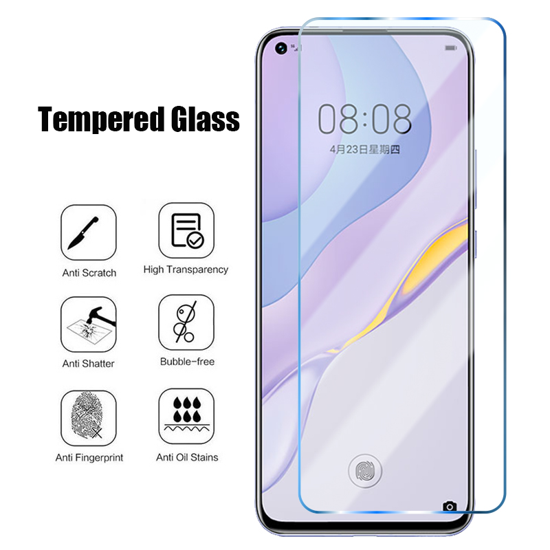 Protecteur d'Ã©cran en verre pour Huawei, 4 piÃ¨ces, pour modÃ¨les P40, P30, P20 Mate, 20 Lite, P Smart, Z 2021, Y7, Y6 2019, Honor 20, 10, 50 Lite, 8X, X8 n° 4