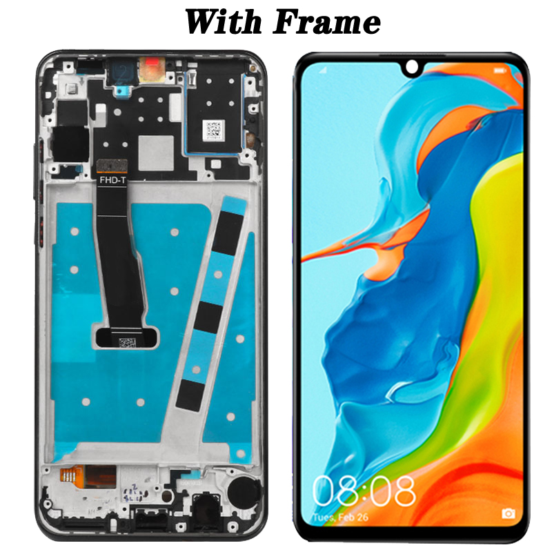 Original pour HUAWEI P30 Lite/Nova 4e MAR-LX1 LX2 AL01 LCD Ã©cran tactile HÃ©bergements eur assemblÃ©e avec cadre piÃ¨ces de rechange n° 6