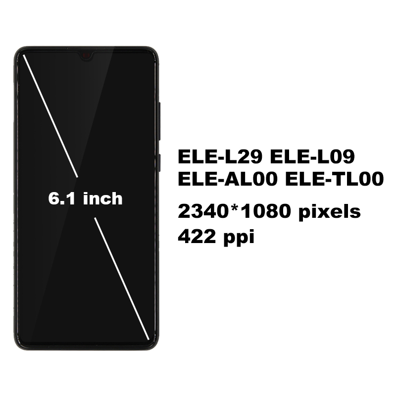 6.1 Super AMOLED Pour Huawei P30 LCD ELE-L29 ELE-L09 ELE-AL00 Ã‰cran Tactile Digitizer PiÃ¨ces De Rechange D'empreintes Digitales n° 2