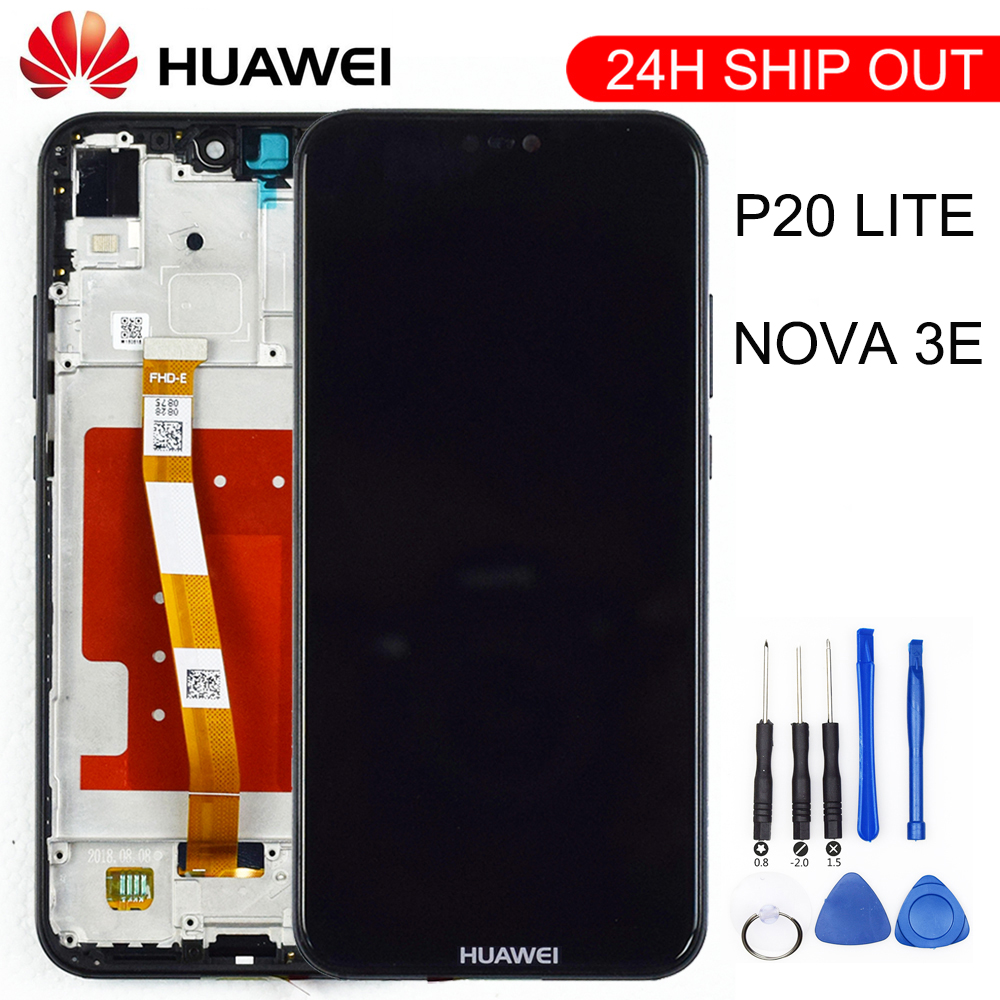 Ensemble Ã©cran tactile LCD de remplacement, 5.84 pouces, avec chÃ¢ssis, pour Huawei P20 Lite Nova 3E n° 1