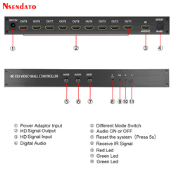 ContrÃ´leur de mur vidÃ©o TV HDMI, processeur de couture d'Ã©cran, contrÃ´leur d'affichage vidÃ©o TV, 4K, 3x3, Spl479, 3x2, 3x1, 1x3, 2x3, 4x2, 2x4 small picture n° 4