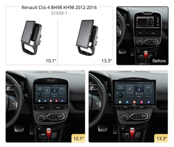 Autoradio PX6 Android 10, navigation GPS, lecteur DVD, stÃ©rÃ©o, rotatif, 1920x1080, pour voiture Renault Clio 4 BH98 SHIRT 98 (2012-2016) small picture n° 2