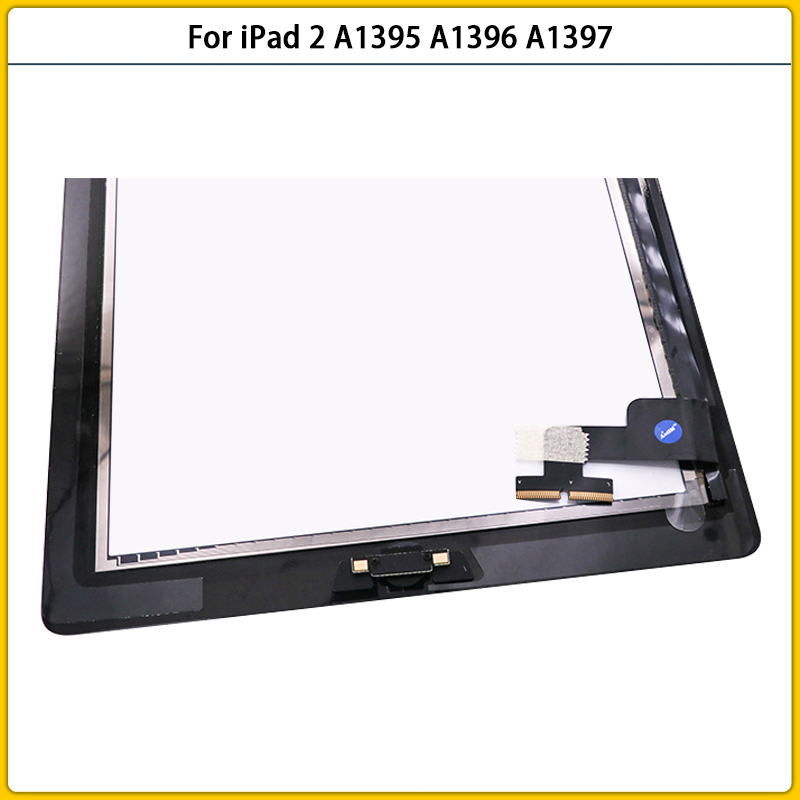 Pour iPad 2 A1395 A1396 A1397 Ã‰cran Tactile Digitizer Capteur Pour iPad 2 Ã‰cran Tactile LCD Avant En Verre ExtÃ©rieur Bouton Remplacer n° 4