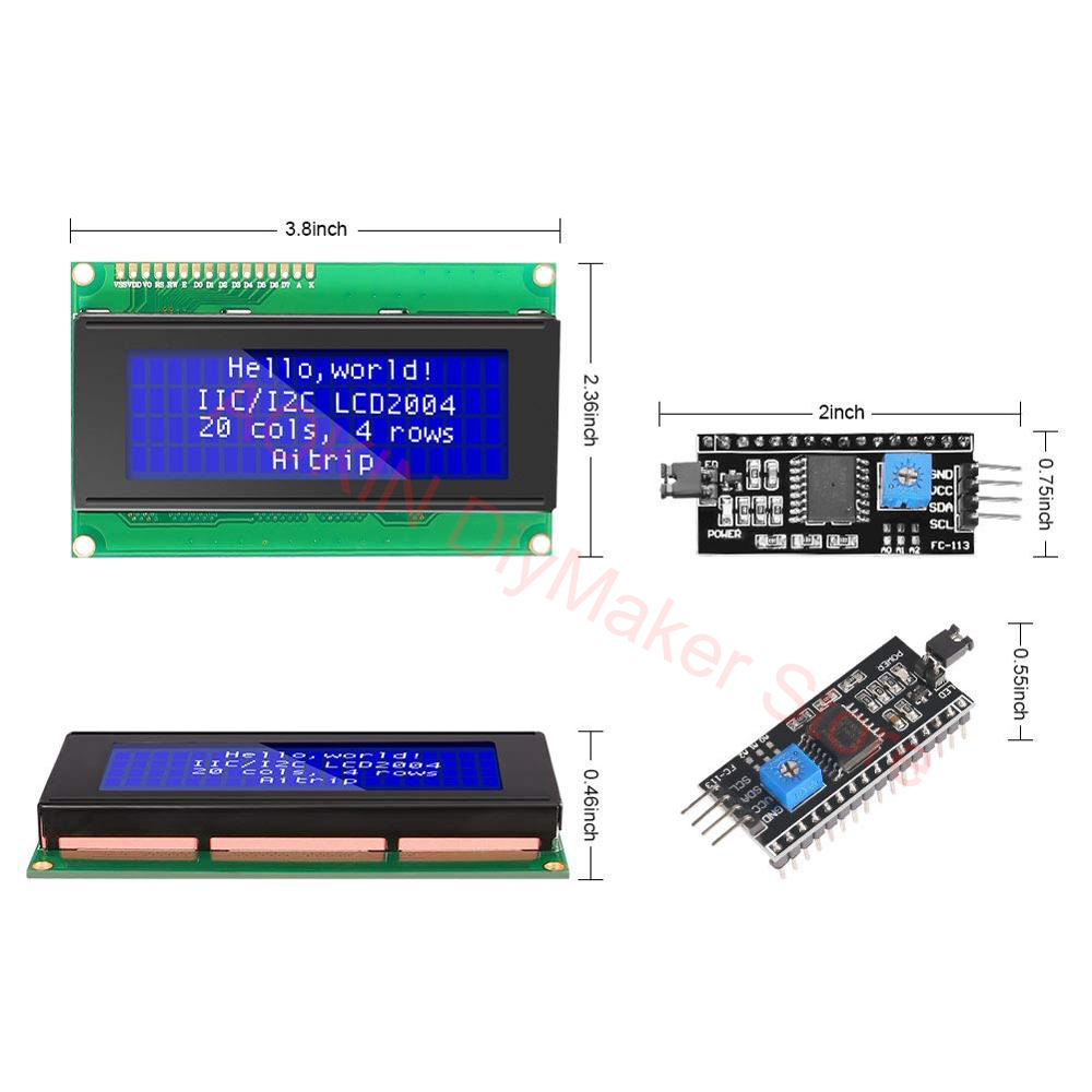 Hosp2004 IIC/I2C Ã‰cran LCD pour Ardu37, 2004 20tage, 5V Rick, Ã‰cran rÃ©tro4.2 bleu n° 2